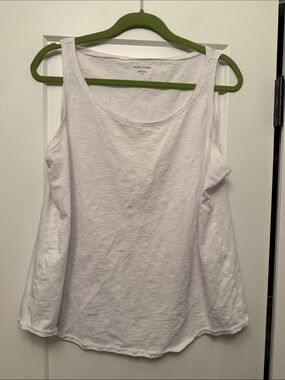 Eileen Fisher White Cotton Tank